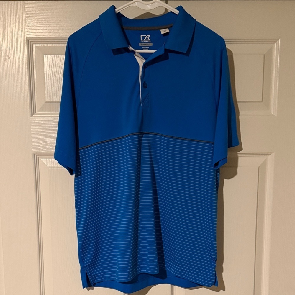 Cutter and Buck Men's Blue Polo Shirt - Picture 1 of 4
